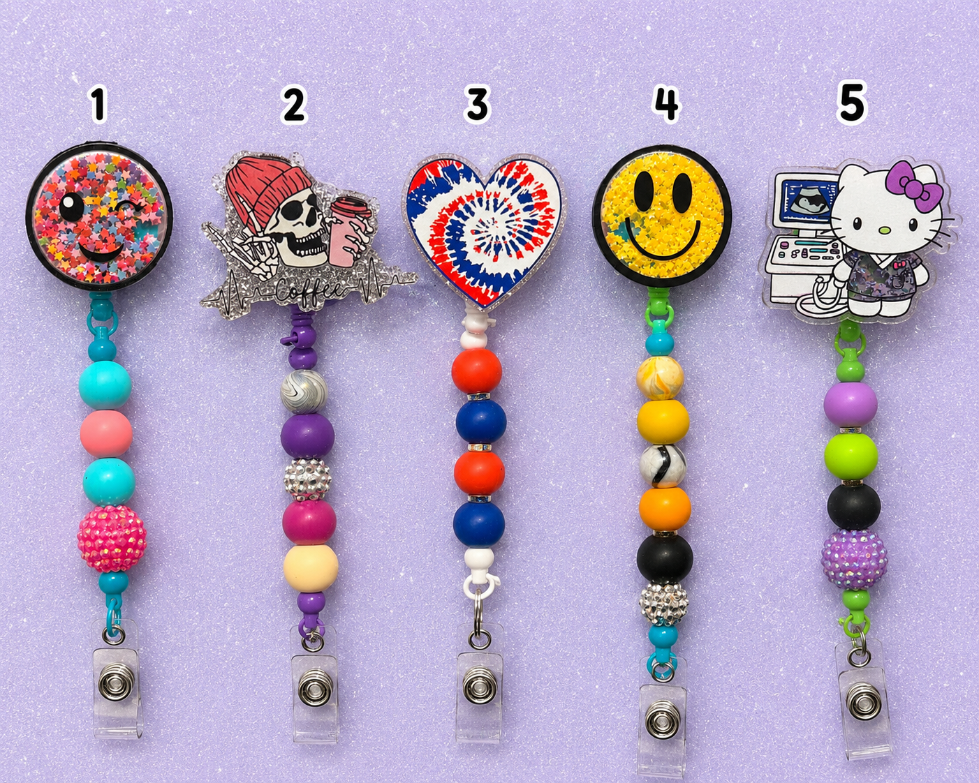 Beaded Badge Reel